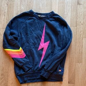 Aviator Nation neon flash pullover XS